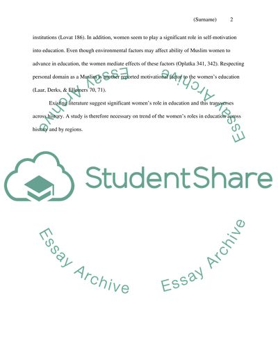 Motivation for Education and Work among Young Muslim Women