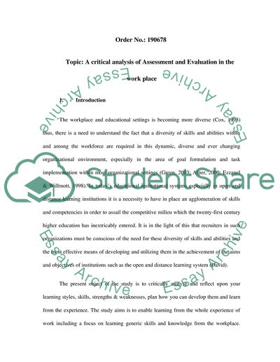 Educational Settings in the Workplace