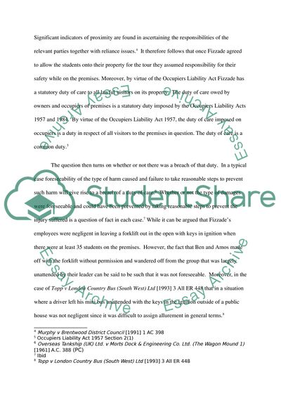 Omissions of the Third Party Liability