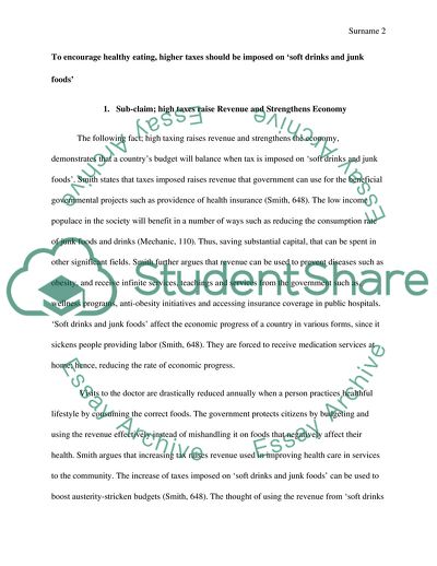 Taxing Soft Drinks and Junk Foods