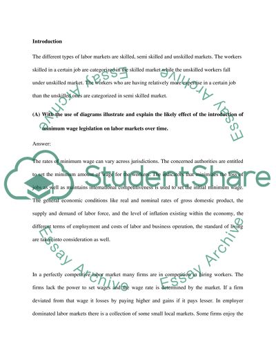 Minimum Wages in Labor Market