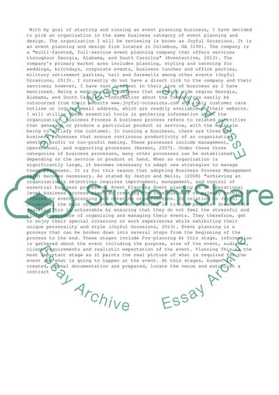 Event Planning Process in Business