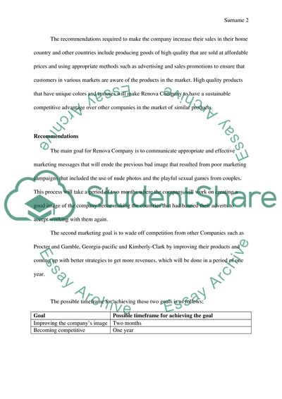 The Analysis of Renova Company
