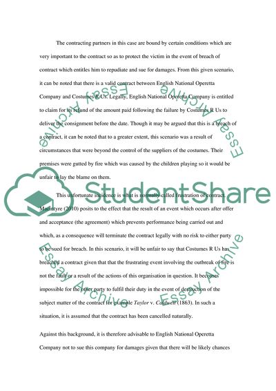 A Contract of the English National Operetta