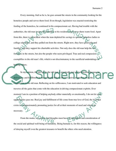 The Act of Compassion in Modern Society