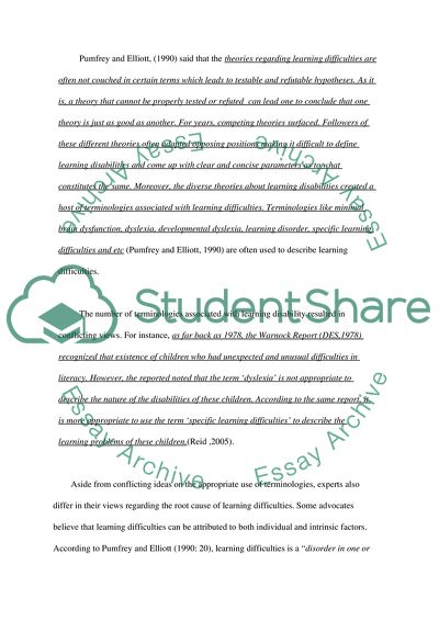 The Importance of Inclusion for Children with Learning Difficulties with the Provision of Special Education Services