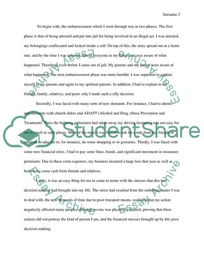 Personal Reflections for DUI