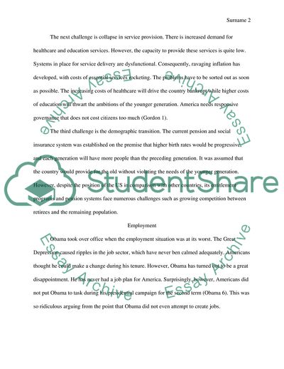 Challenges of Obamas Presidency