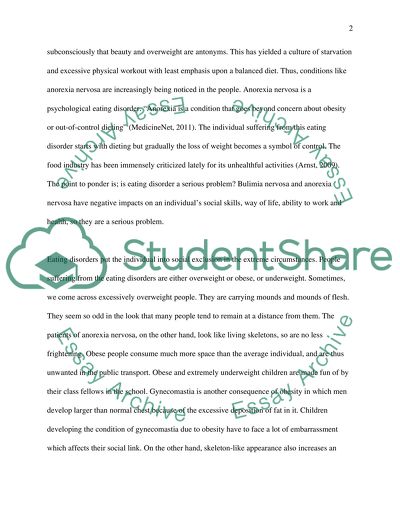 Eating Disorder Is a Global Problem