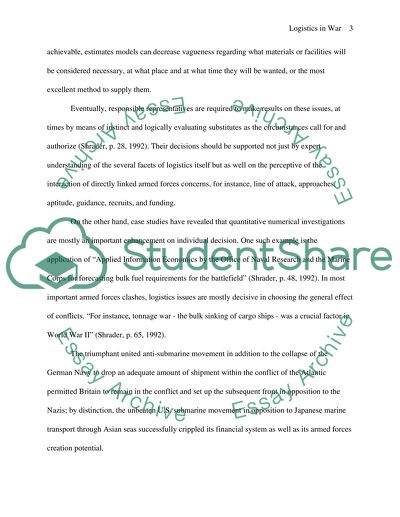 Military Logistics throughout World War I