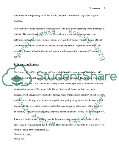 Trumans Decision to Drop the Atomic Bombs on Japan