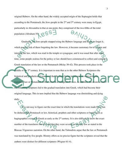 The Septuagint and Its Origin