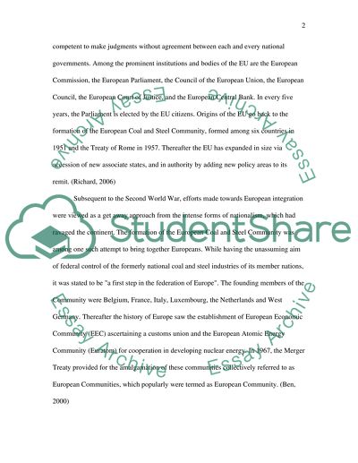 Political Economy of the European Union