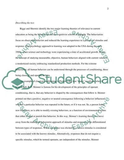 Learning Theories for Teachers