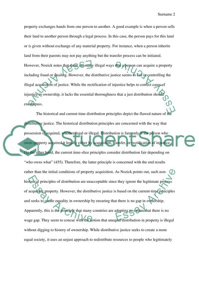 Distributive Justice and Ownership Rights