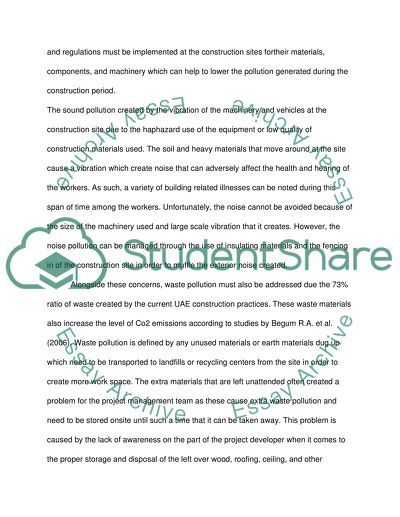 Sustainable Solutions on How to Reduce Construction Waste during Construction Sites in UAE