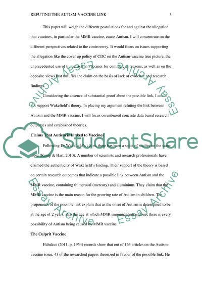 Research paper of autism