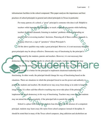 Best Practices for School Principals