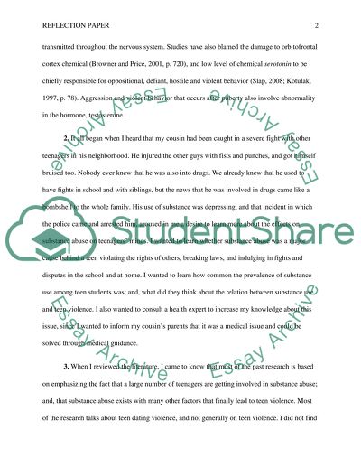 Substance Abuse and Teenage Violence