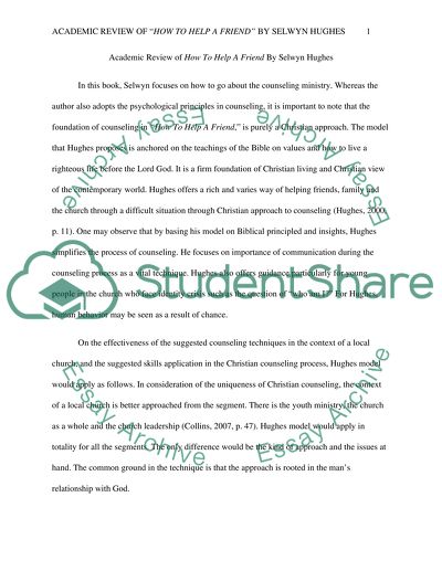 How To Help A Friend By Selwyn Hughes