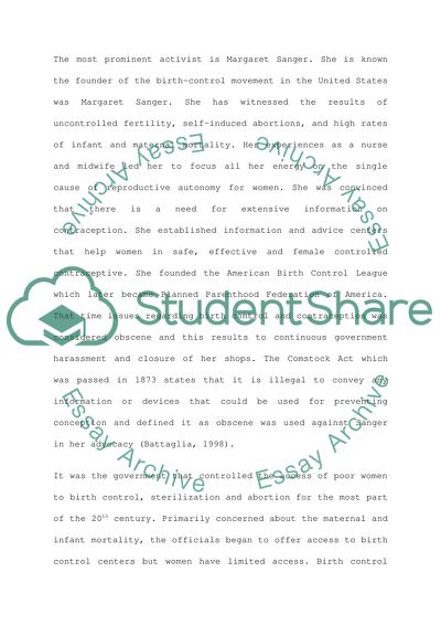 Birth Control Movement in the United States