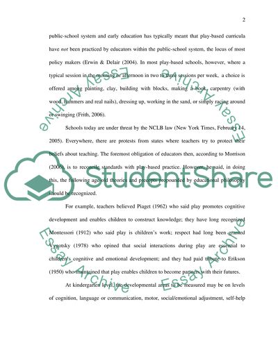 Early Childhood Evaluation