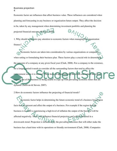 Projecting Financial Trends 1