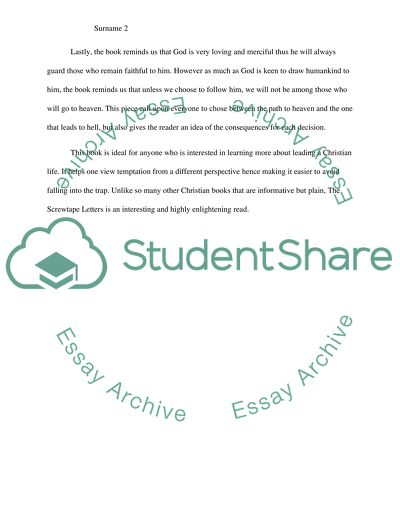 Book review &lt;screwtape letter&gt;