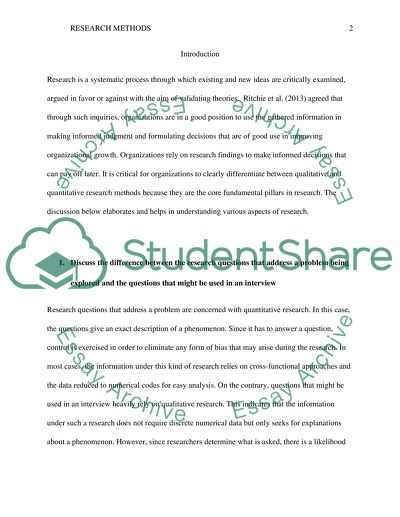 Characteristics of Research Methods