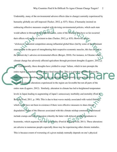 Why Countries Find It Difficult to Agree on Climate Change Targets