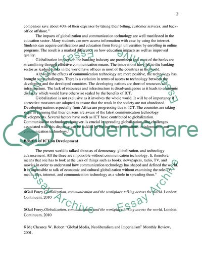 technology and globalization essay