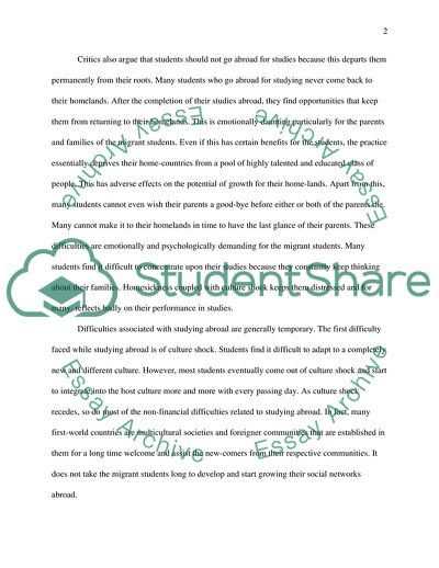 Benefits and Difficulties of Studying Abroad