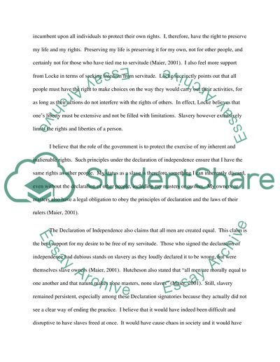 South Carolina Slave