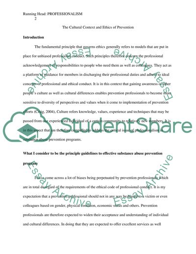 The Cultural Context and Ethics of Prevention