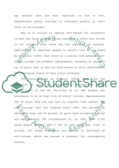 Self-Esteem and Self-Efficacy Issues