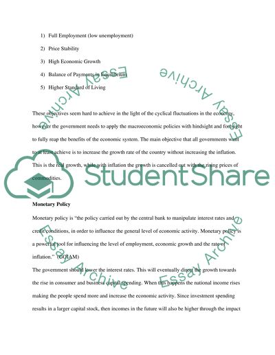 Cyclical Fluctuations in the Economy