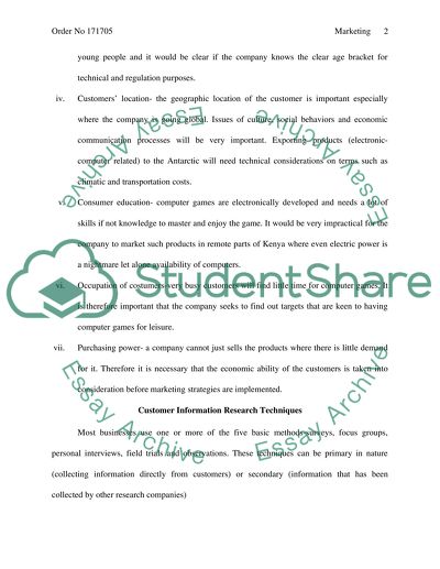 Marketing and Types of Customer Information