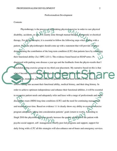 Development of Physiotherapy