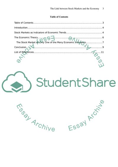 The Link between Stock Markets and the Economy