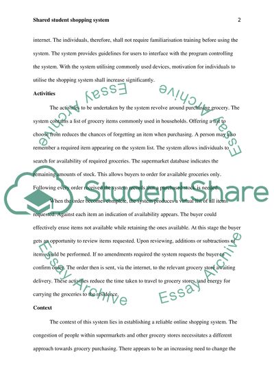 Student Shopping Through an Interfacing System