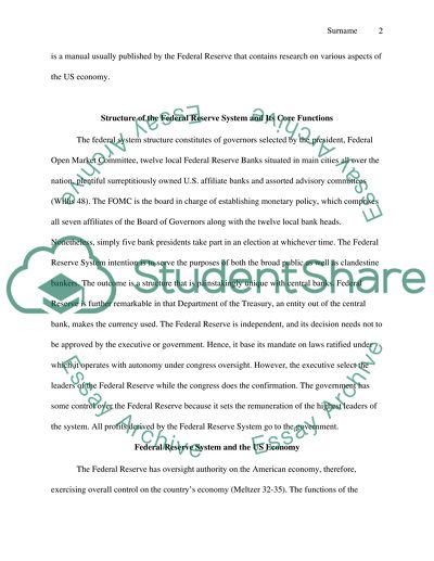 The Federal Reserve Controls the American Economy