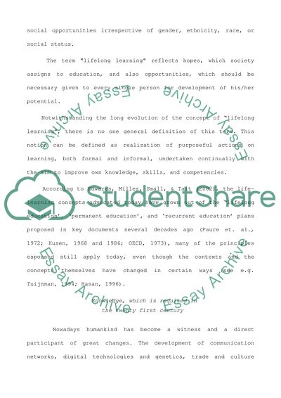 How To Write A Proposal Essay Outline Lifelong Learning Essay English Debate Essay also Essay Thesis Statement Generator Lifelong Learning Essay Example Topics And Well Written Essays Buy Essay Paper
