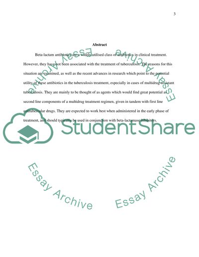 Can betalactam antibiotics be used to treat tuberculosis