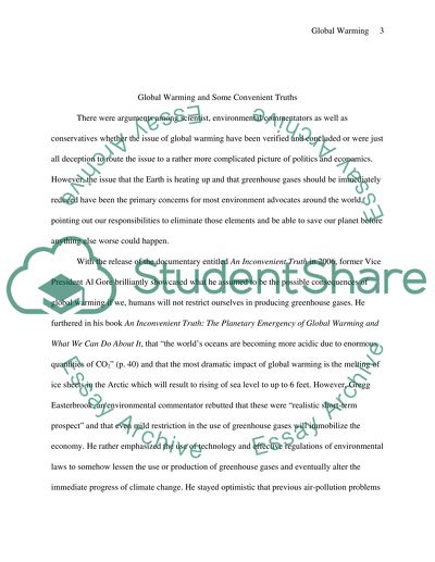 Global Warming and Some Convenient Truths