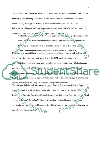 Justice and policing in United Arab Emirates