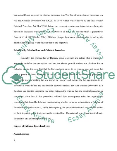 Procedural criminal laws of Hungary