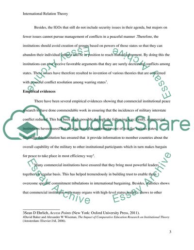 Is the Promise of International Institution False