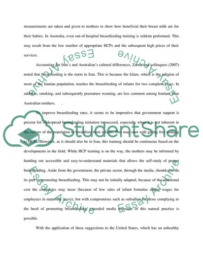 Creating a Breastfeeding Culture