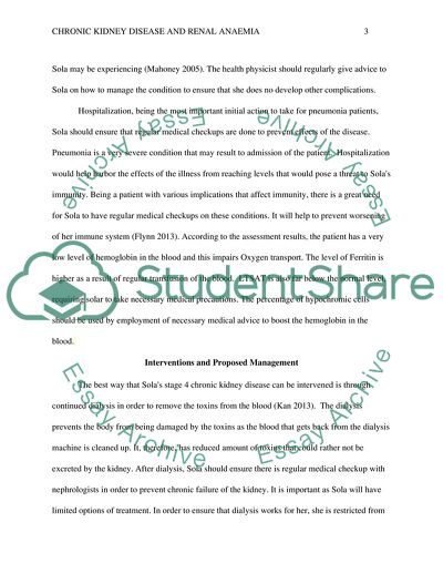 Chronic Kidney Disease and Renal Anaemia