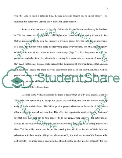 Influence of Material Wealth on Leisure